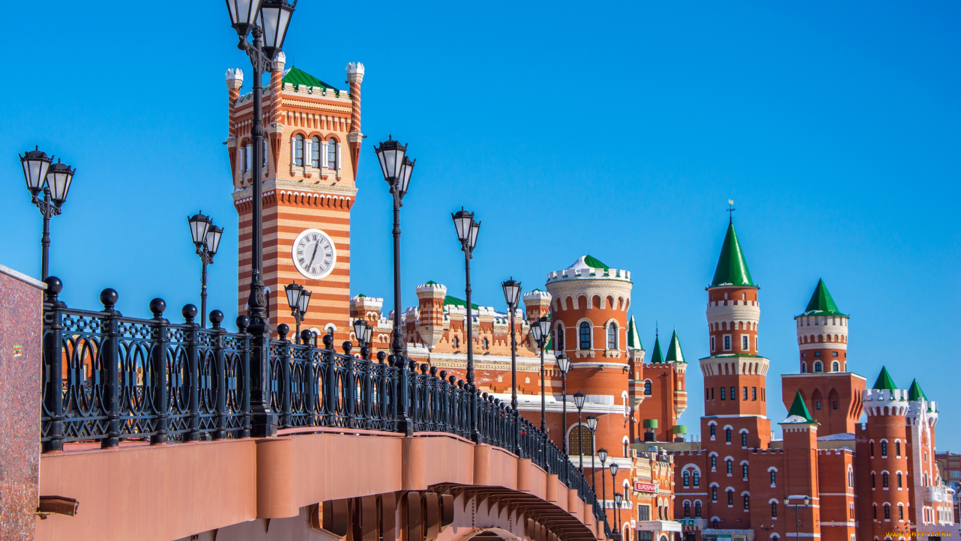 города, -, мосты, город, фонарь, мост, дом, здание