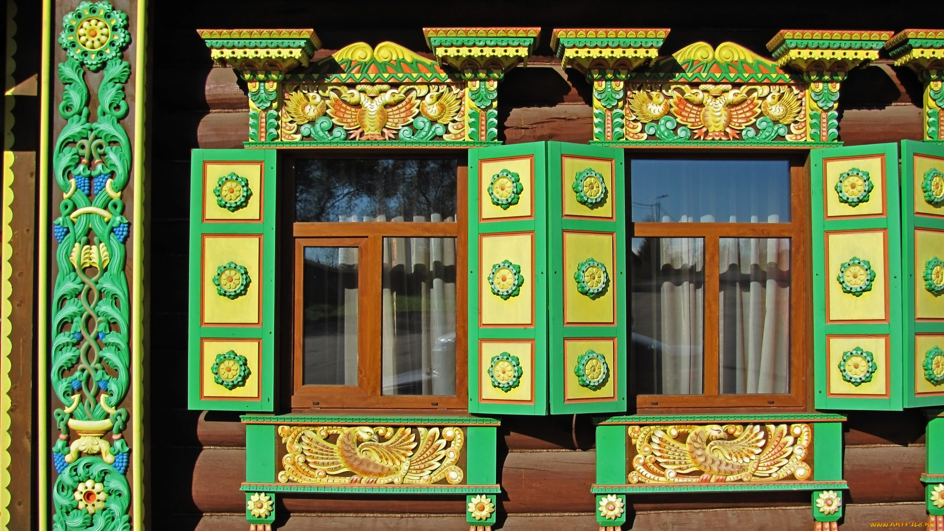 города, -, здания, , дома, окно, город, здание