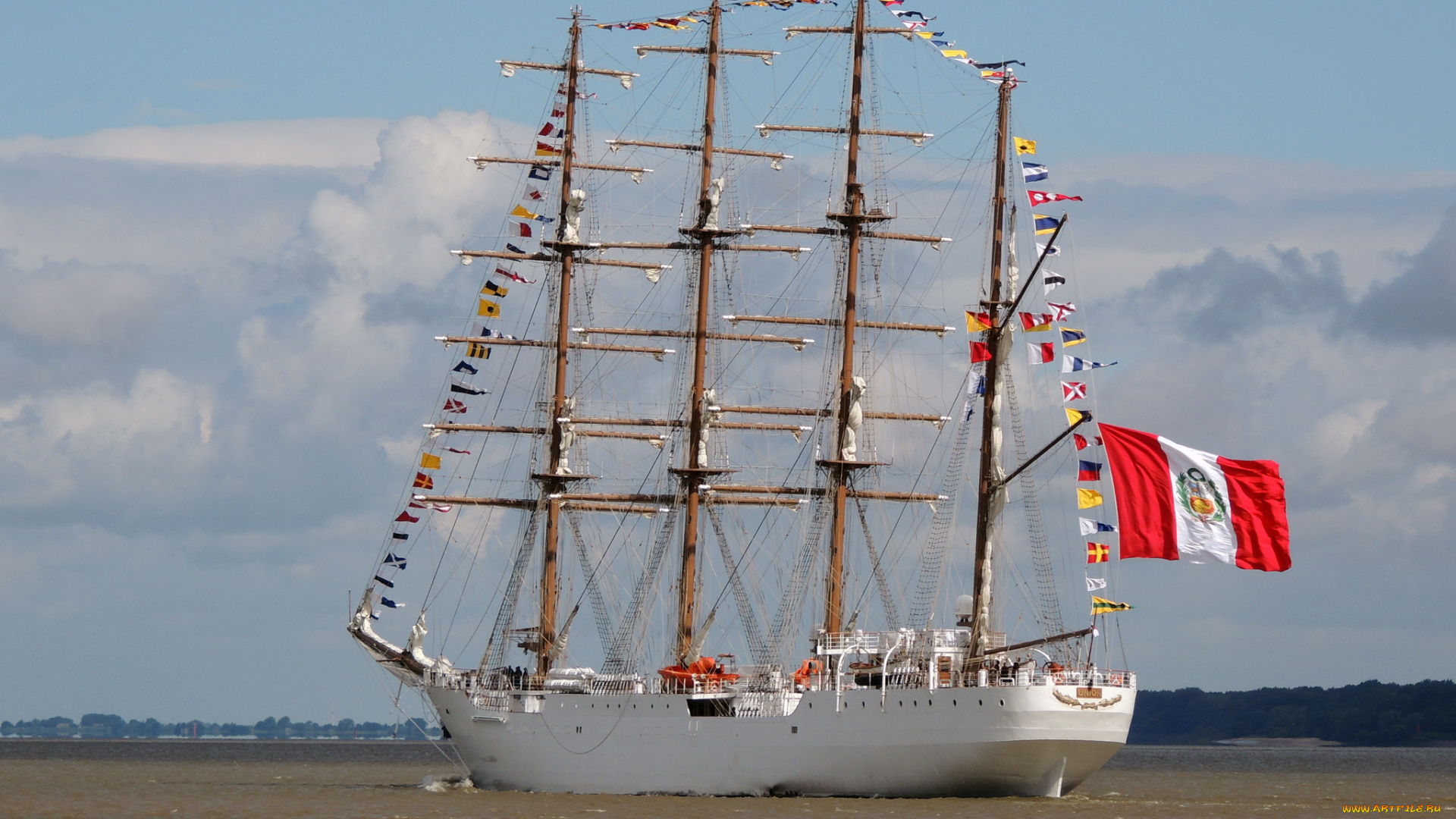 корабли, парусники, паруса, мачты
