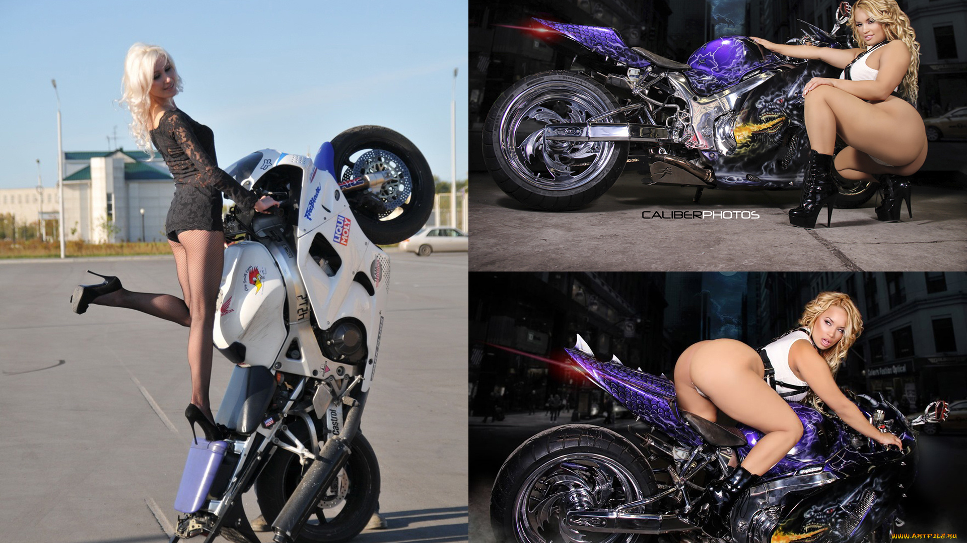 мотоциклы, мото, с, девушкой, девушки