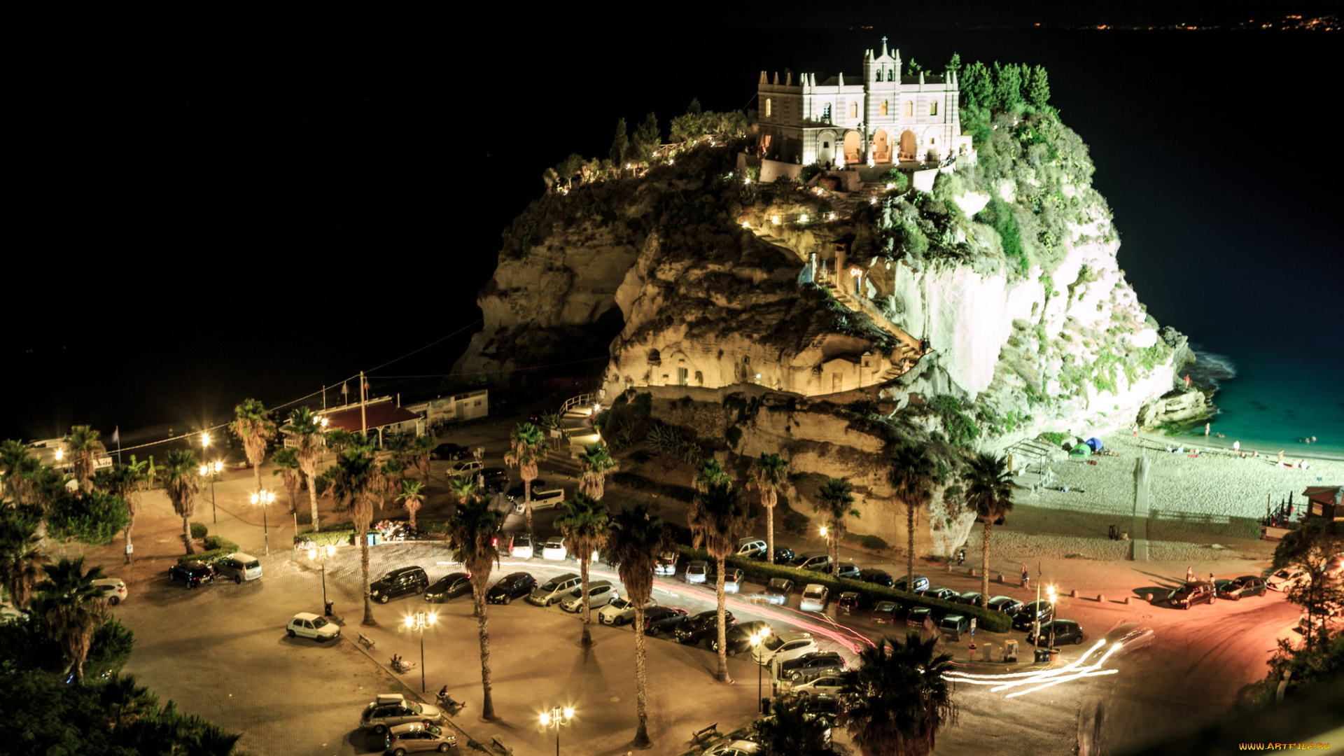 santa, maria, island, города, -, огни, ночного, города, простор