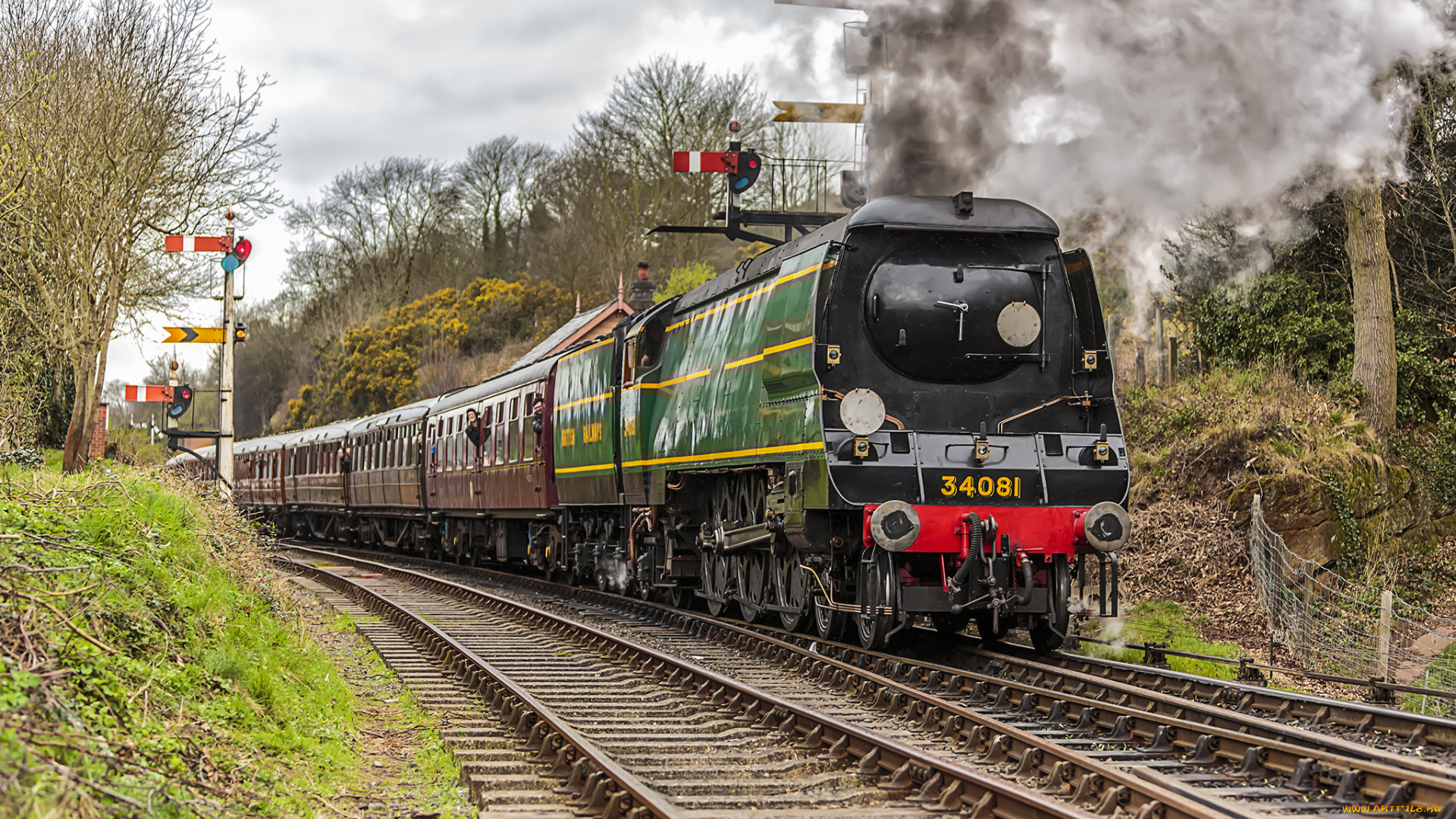 техника, паровозы, локомотив, состав