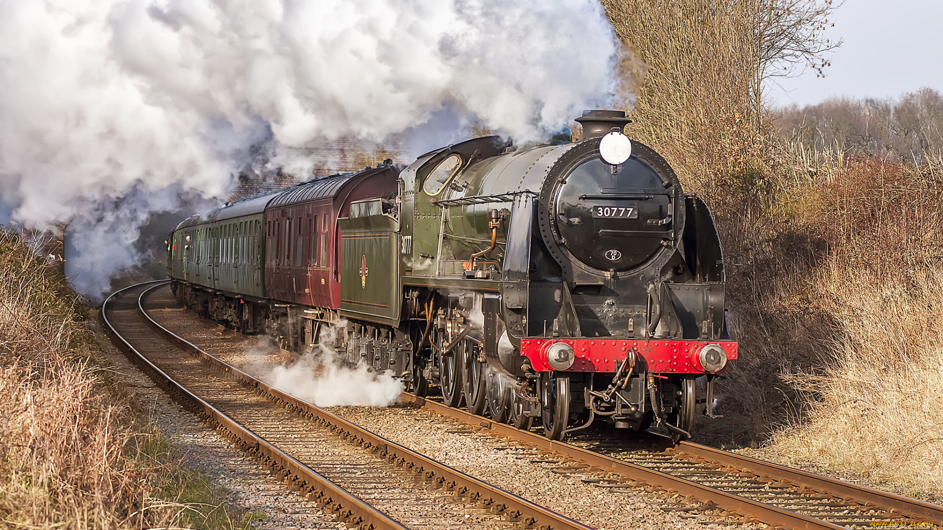 техника, паровозы, локомотив, состав