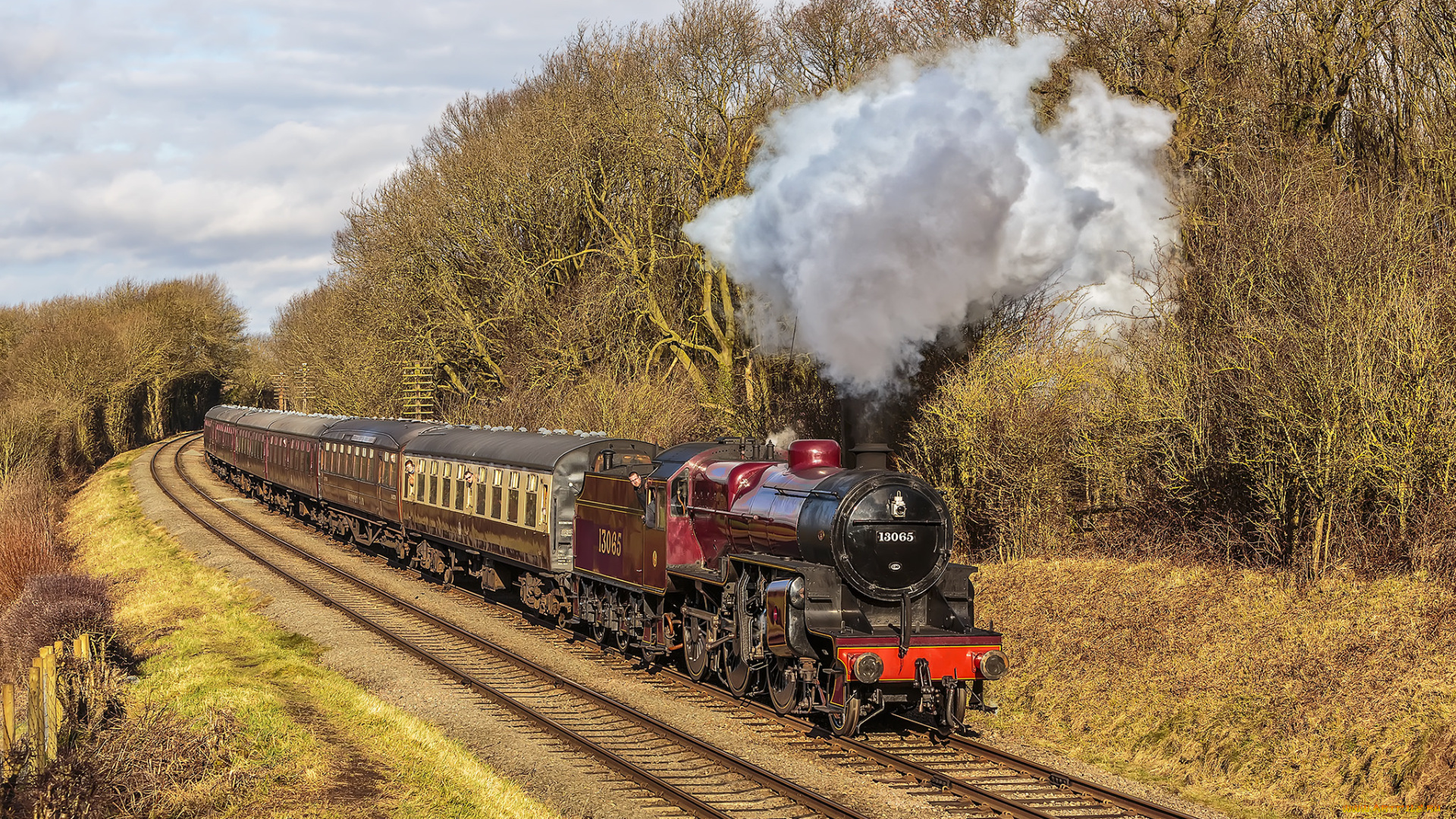 техника, паровозы, локомотив, состав