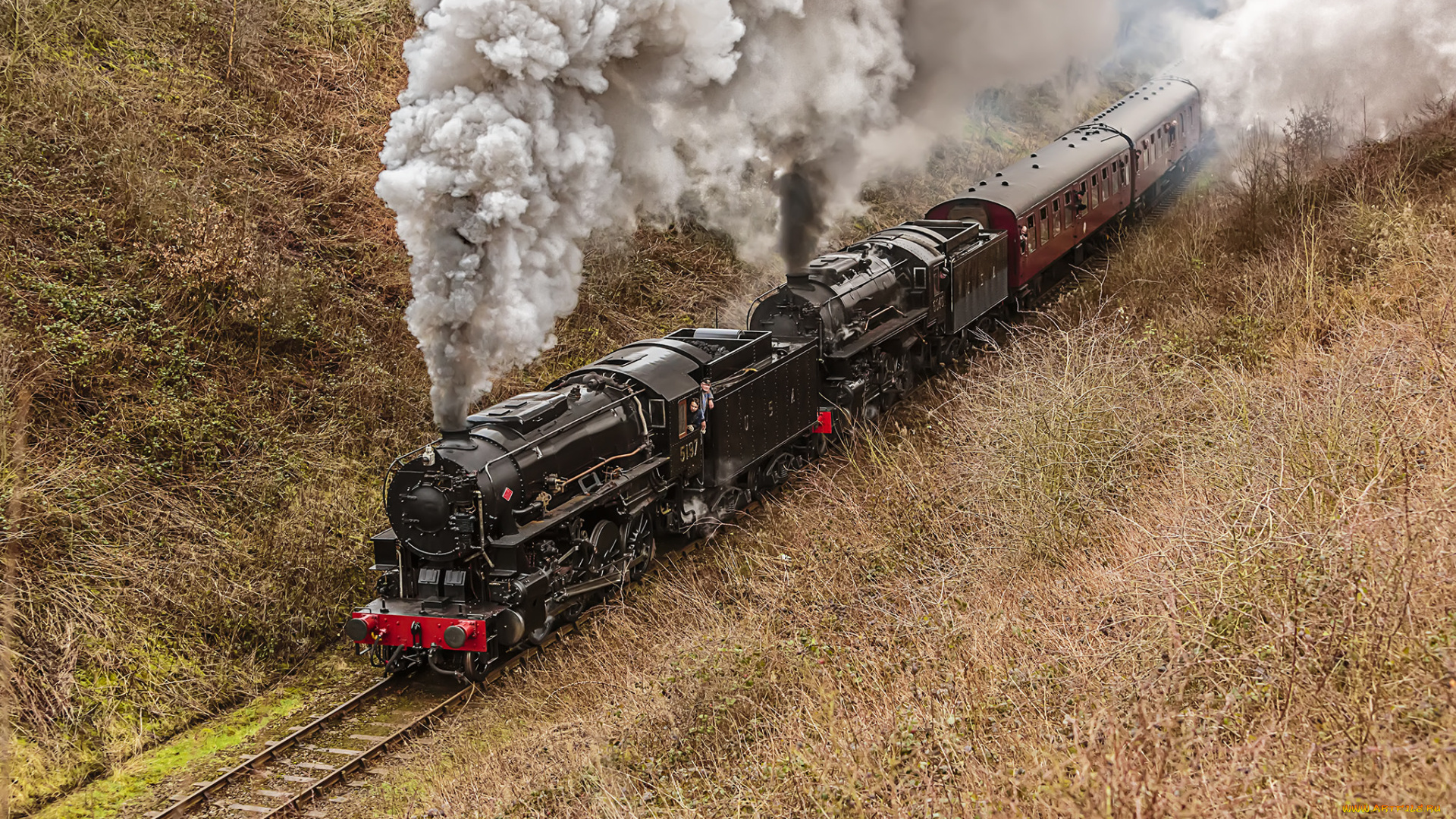 техника, паровозы, состав, локомотив