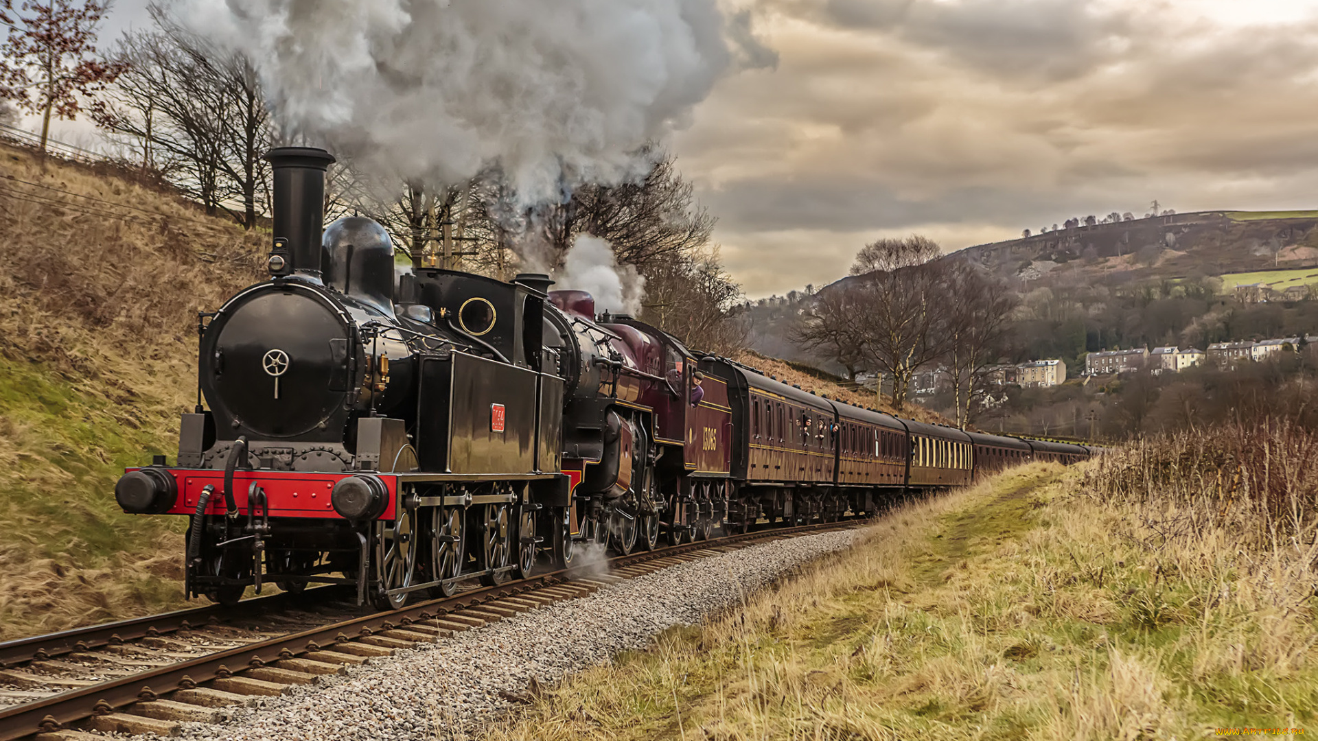 техника, паровозы, состав, локомотив