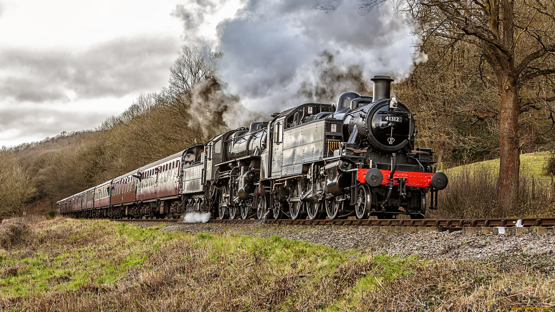 техника, паровозы, состав, локомотив