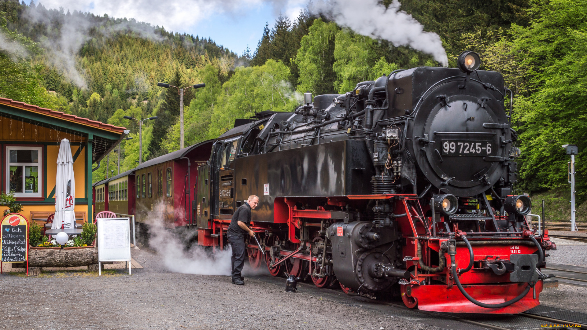 техника, паровозы, состав, локомотив