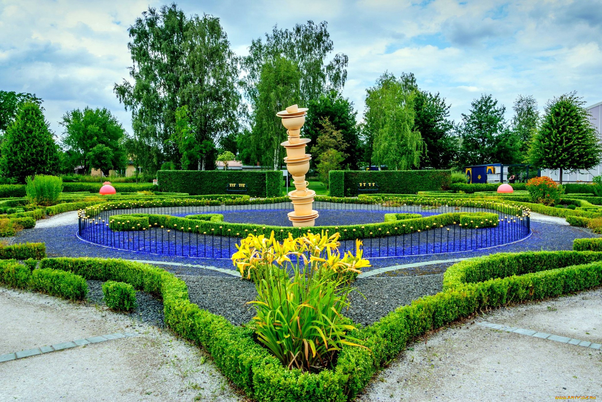 природа, парк, клумбы