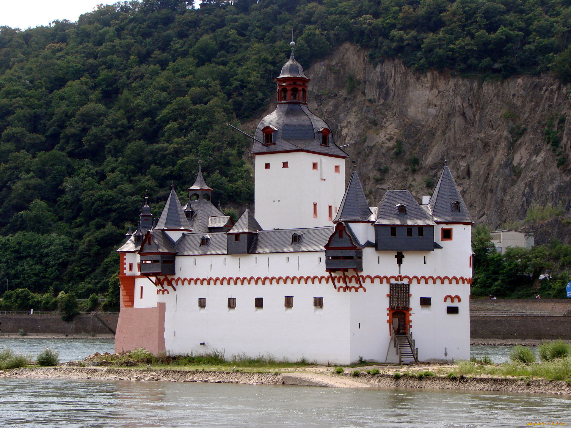 fortress, pfalzgrafenstein, in, rhine, river, germany, города, -, дворцы, , замки, , крепости, fortress, pfalzgrafenstein, in, rhine, river