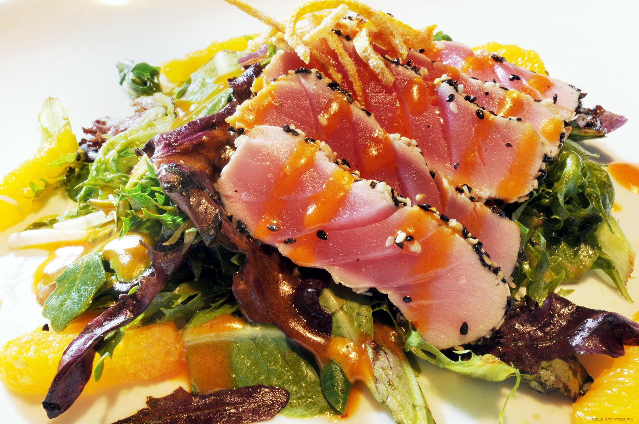 еда, рыбные, блюда, , с, морепродуктами, тунец