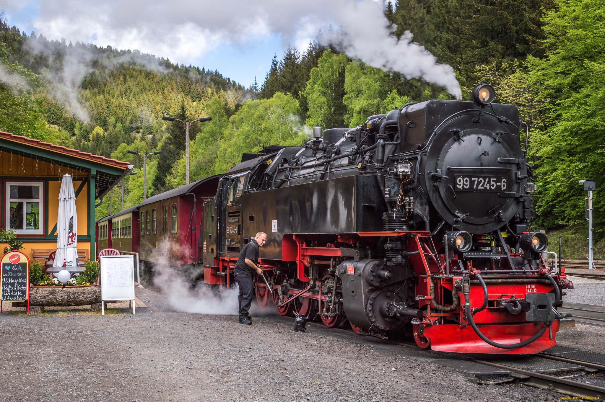 техника, паровозы, состав, локомотив
