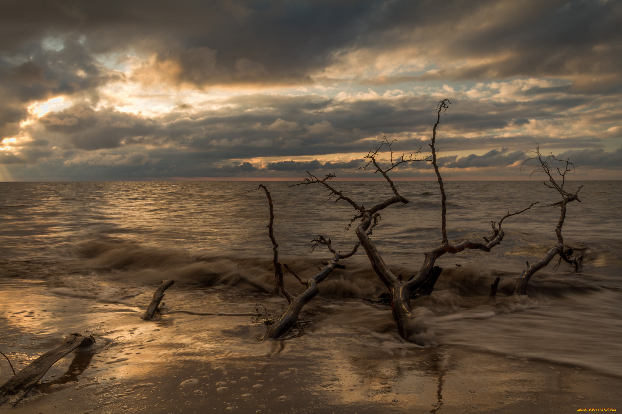 природа, побережье, простор