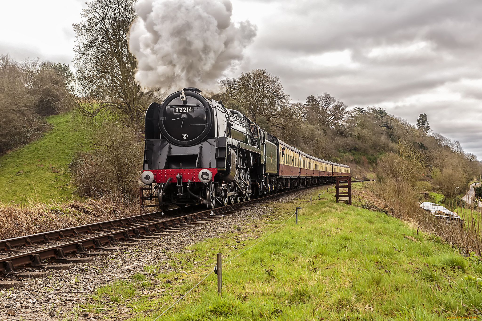 техника, паровозы, локомотив, состав