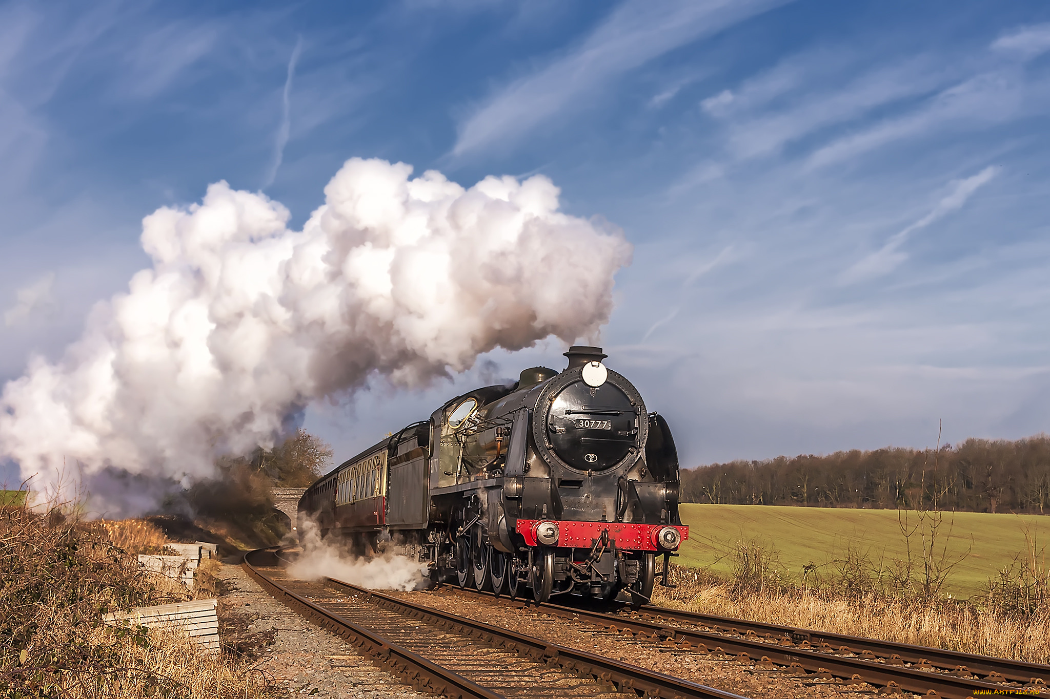 техника, паровозы, локомотив, состав