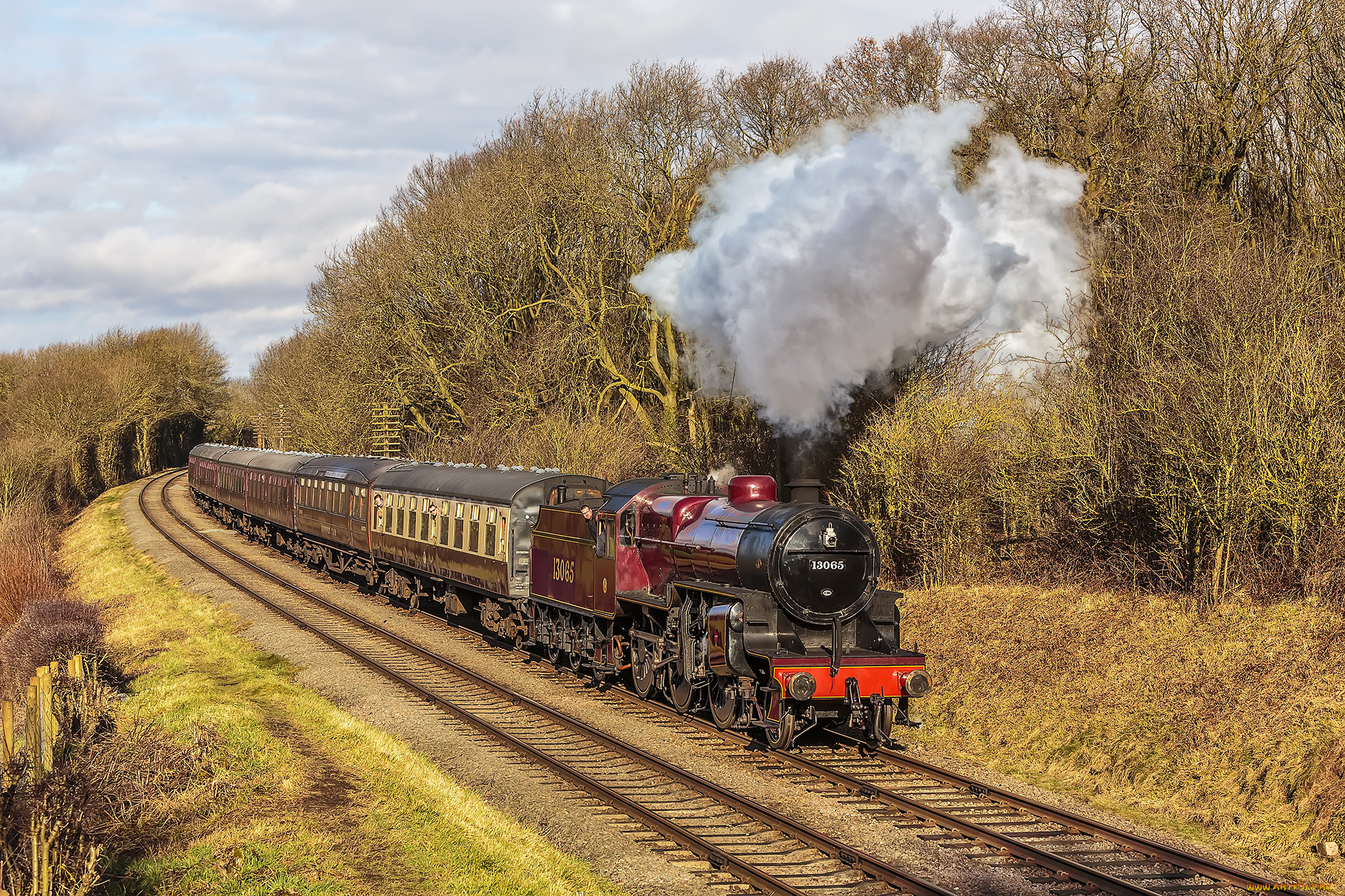 техника, паровозы, локомотив, состав