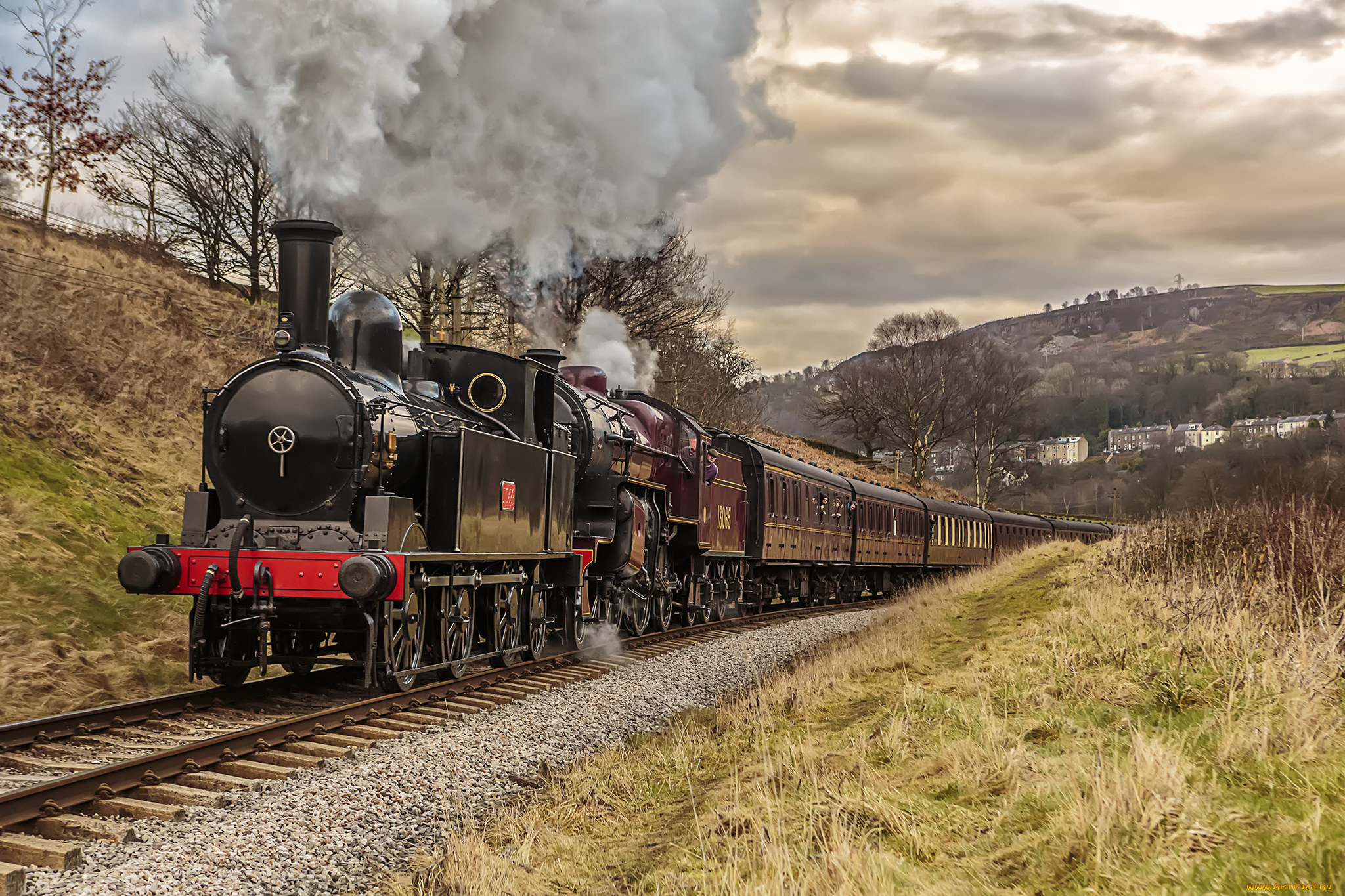 техника, паровозы, состав, локомотив