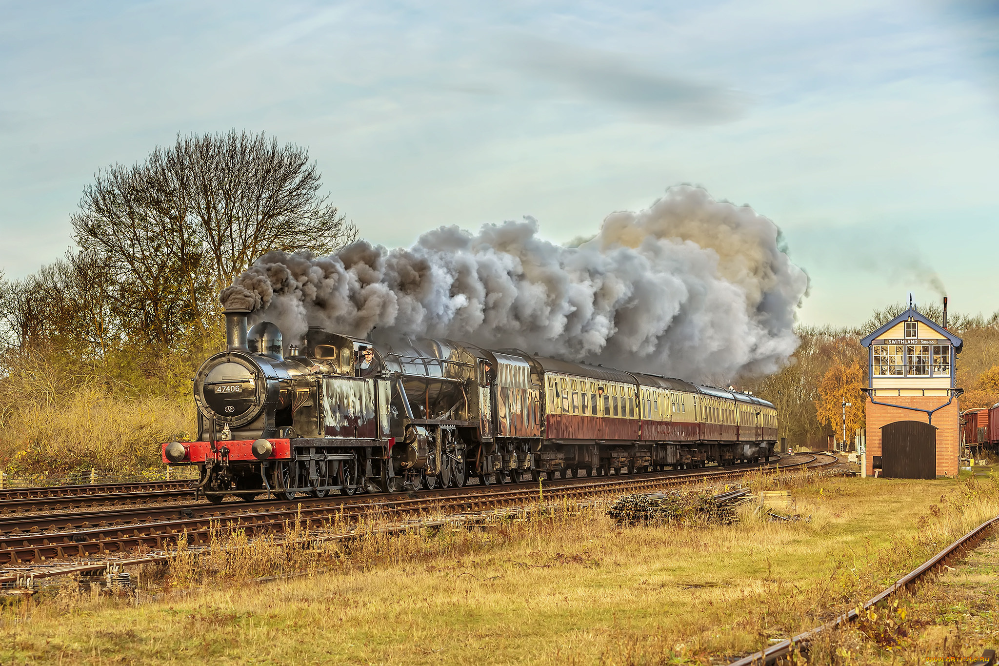 техника, паровозы, состав, локомотив