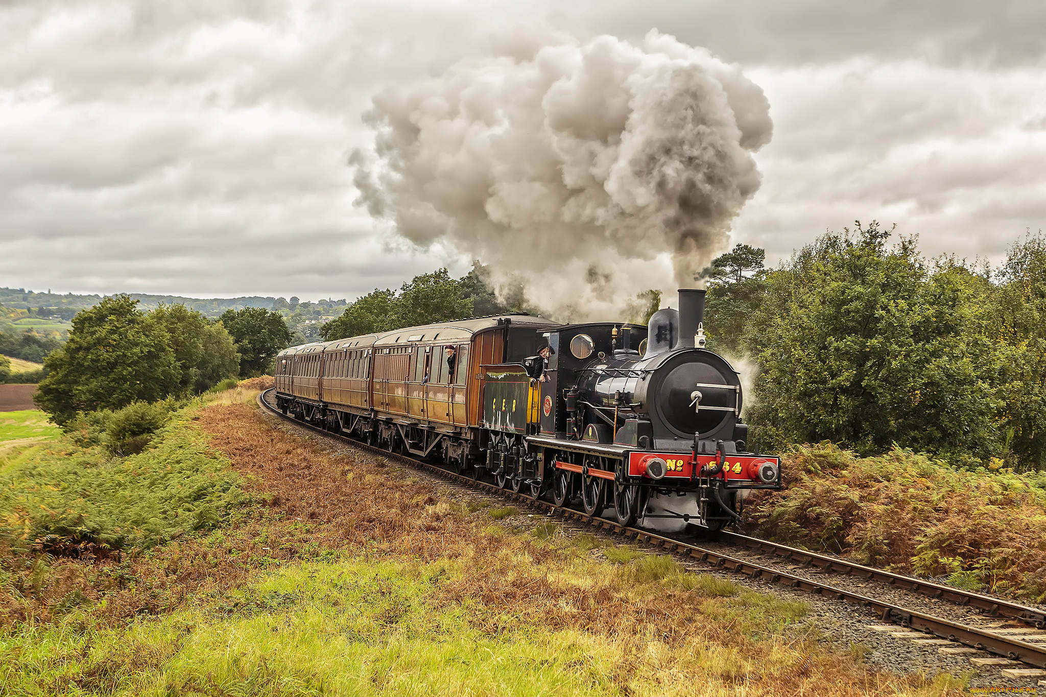 техника, паровозы, состав, локомотив