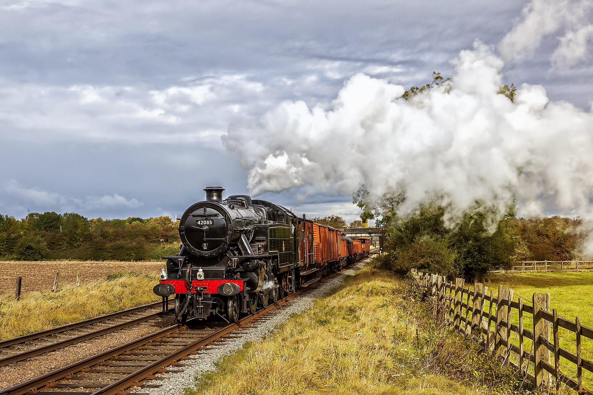 техника, паровозы, состав, локомотив