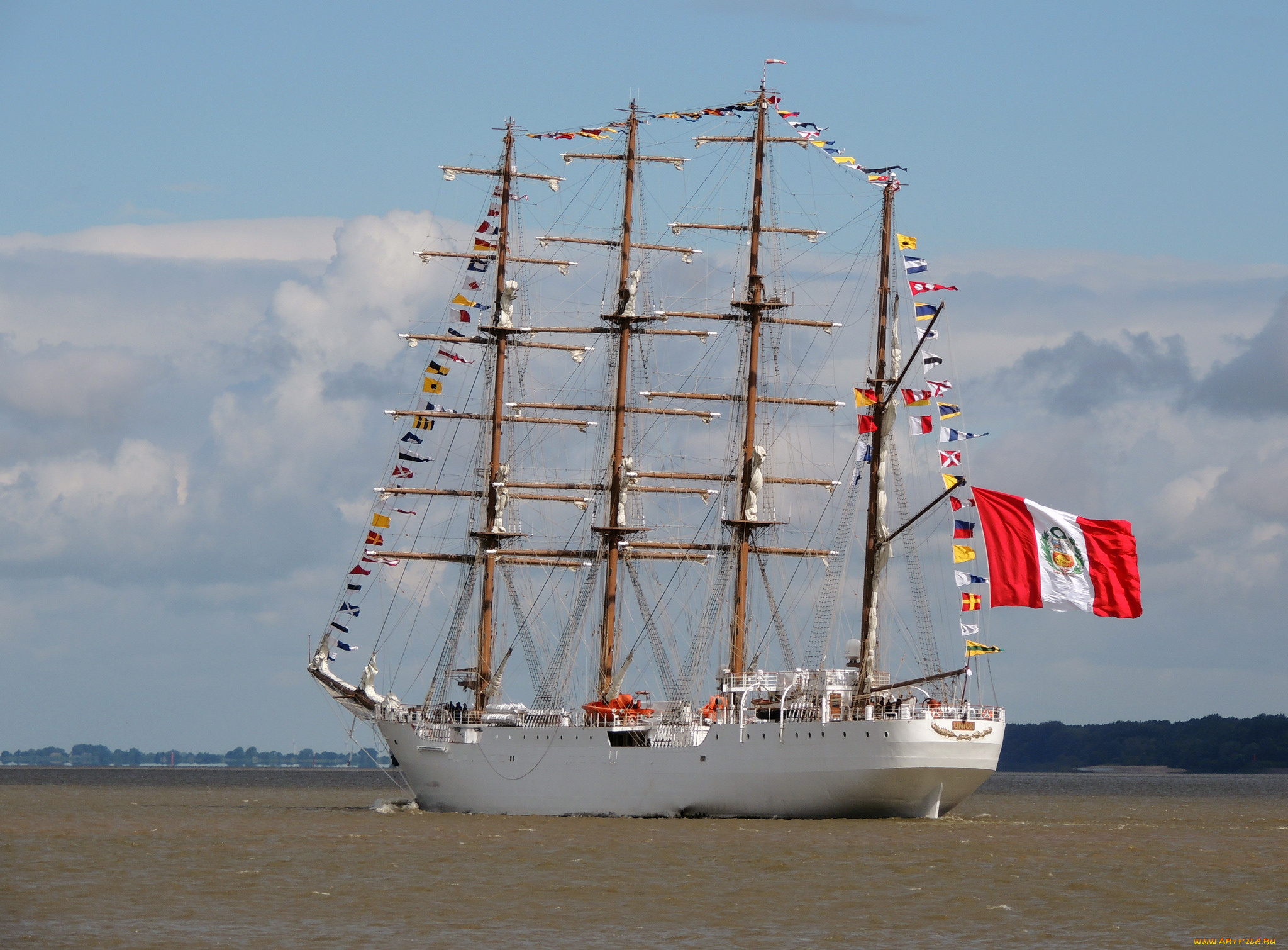 корабли, парусники, паруса, мачты