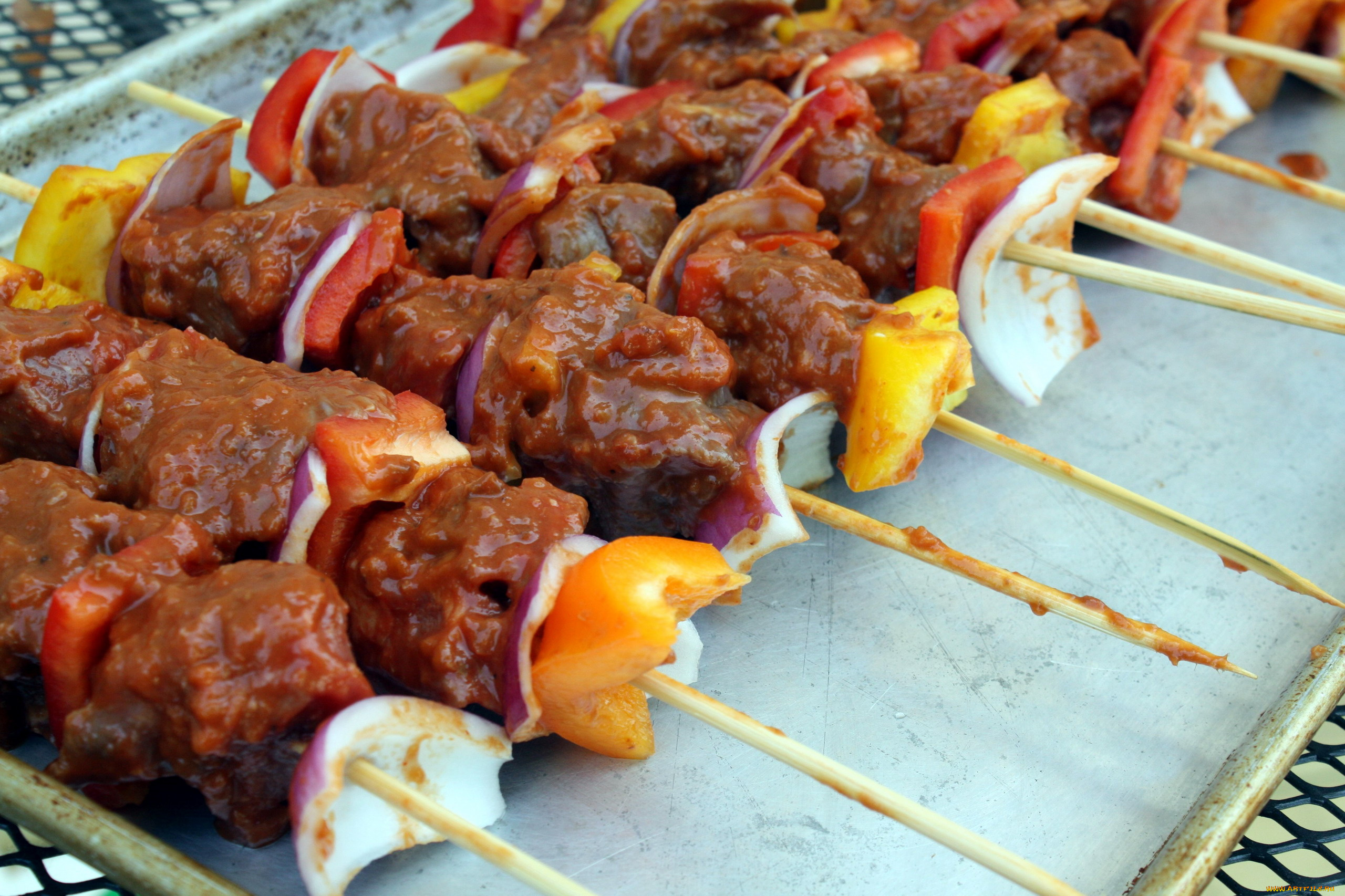 еда, шашлык, , барбекю, овощи, соус, мясо