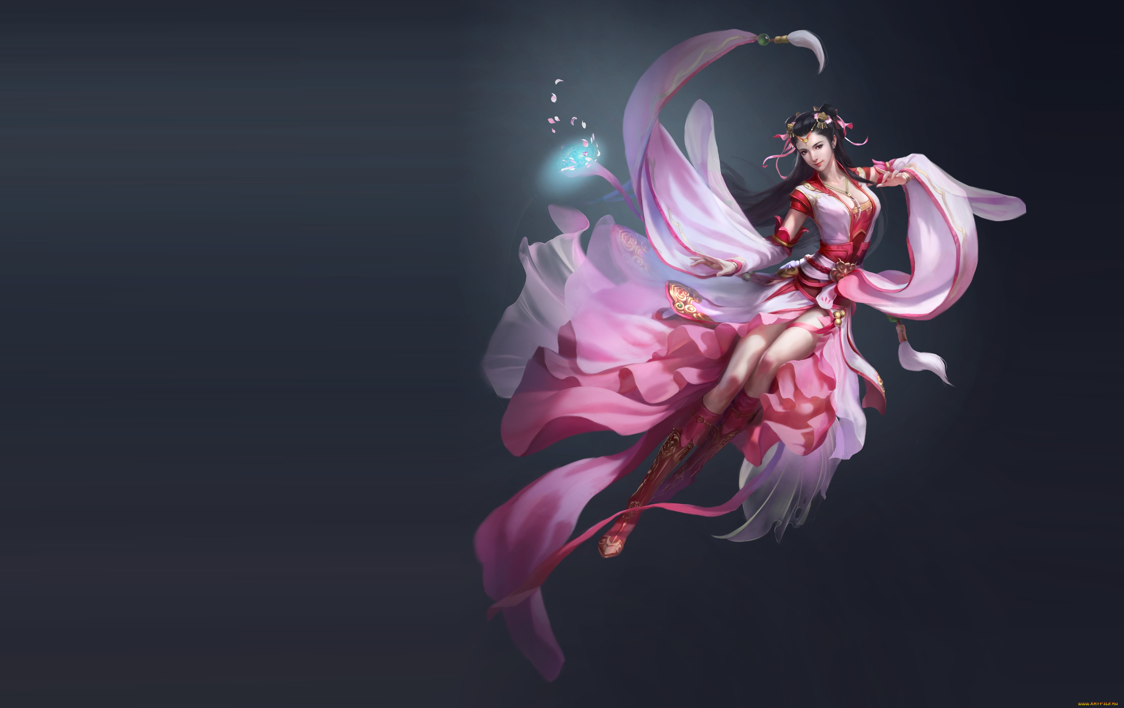 фэнтези, девушки, игра, арт, дизайн, костюма, work, li, miao, скил, illustrator