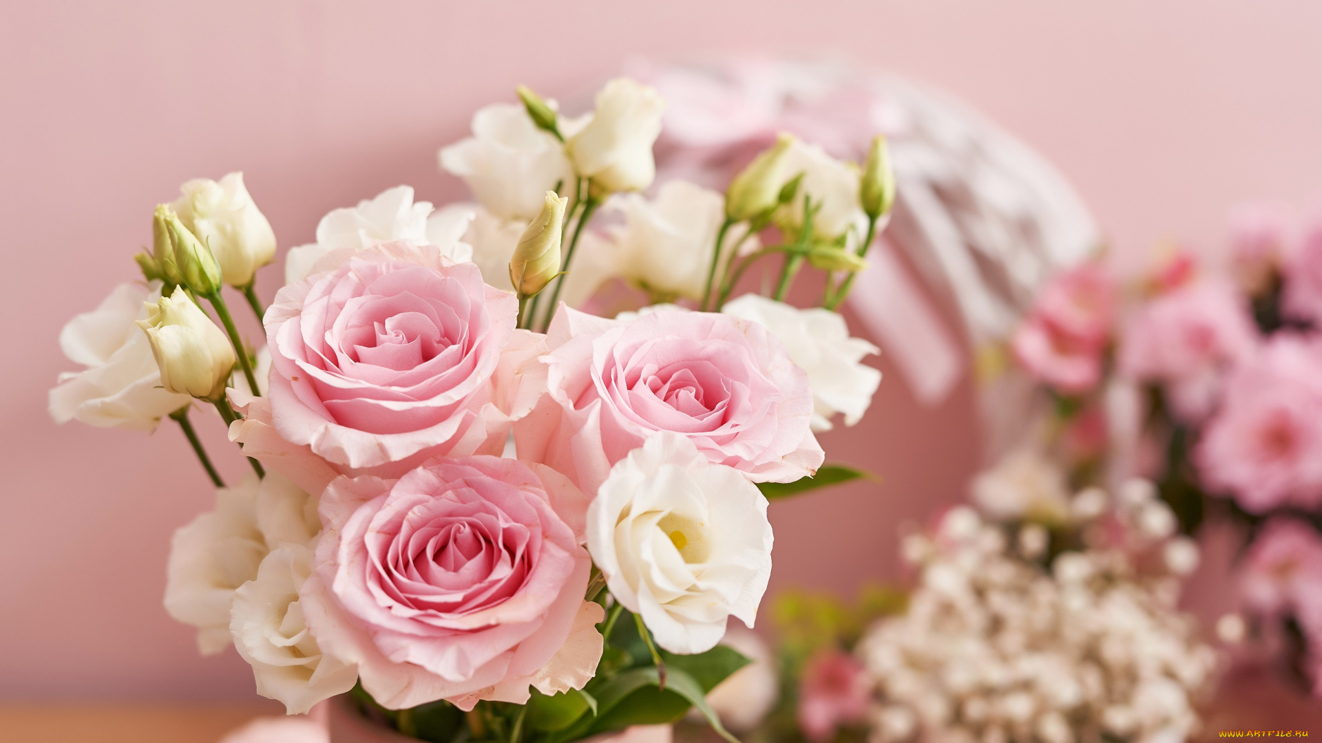 цветы, разные, вместе, розы, букет