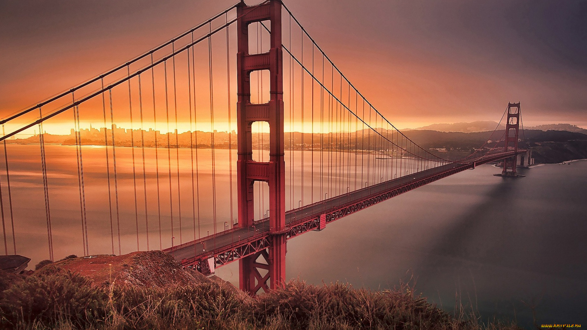 города, сан-франциско, , сша, golden, gate, bridge