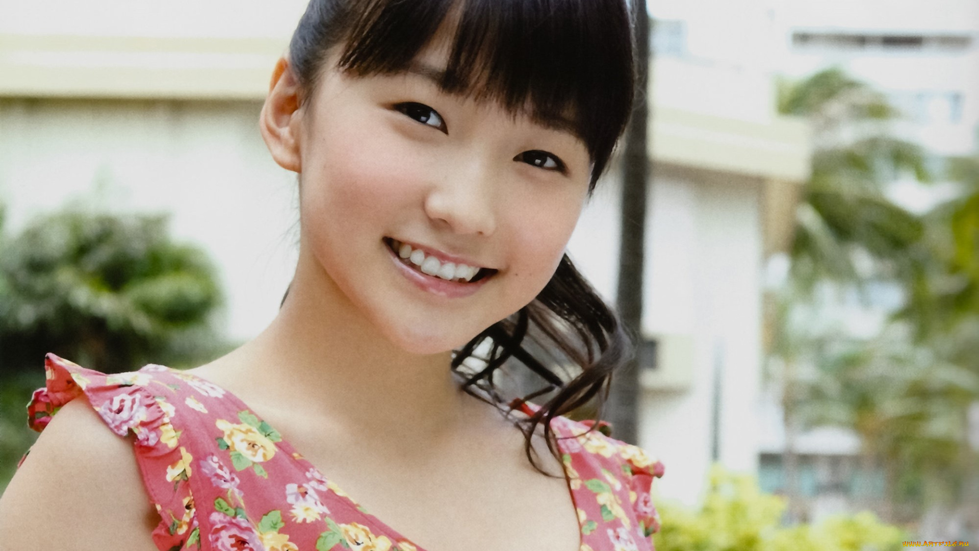 девушки, sayashi, riho, лицо, улыбка