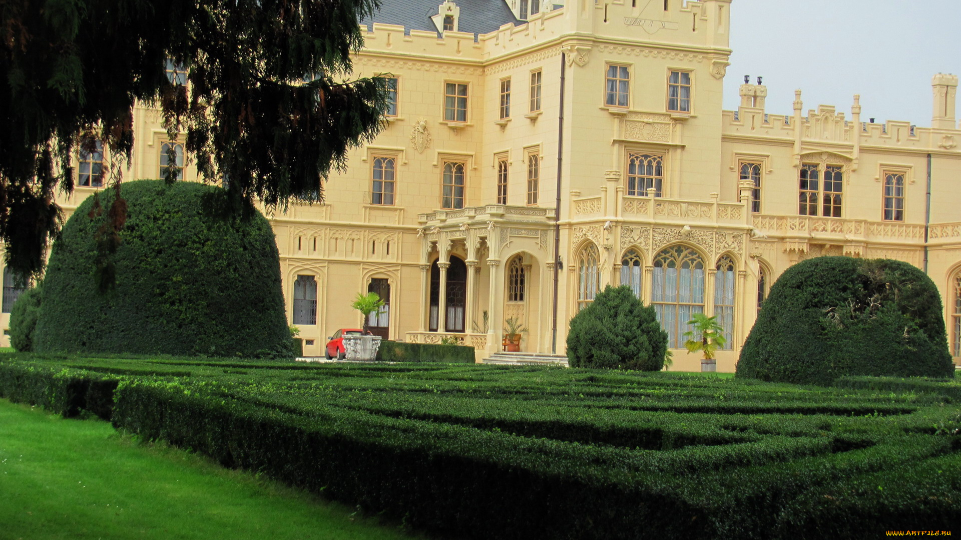 города, замок, леднице, , чехия, lednice, castle