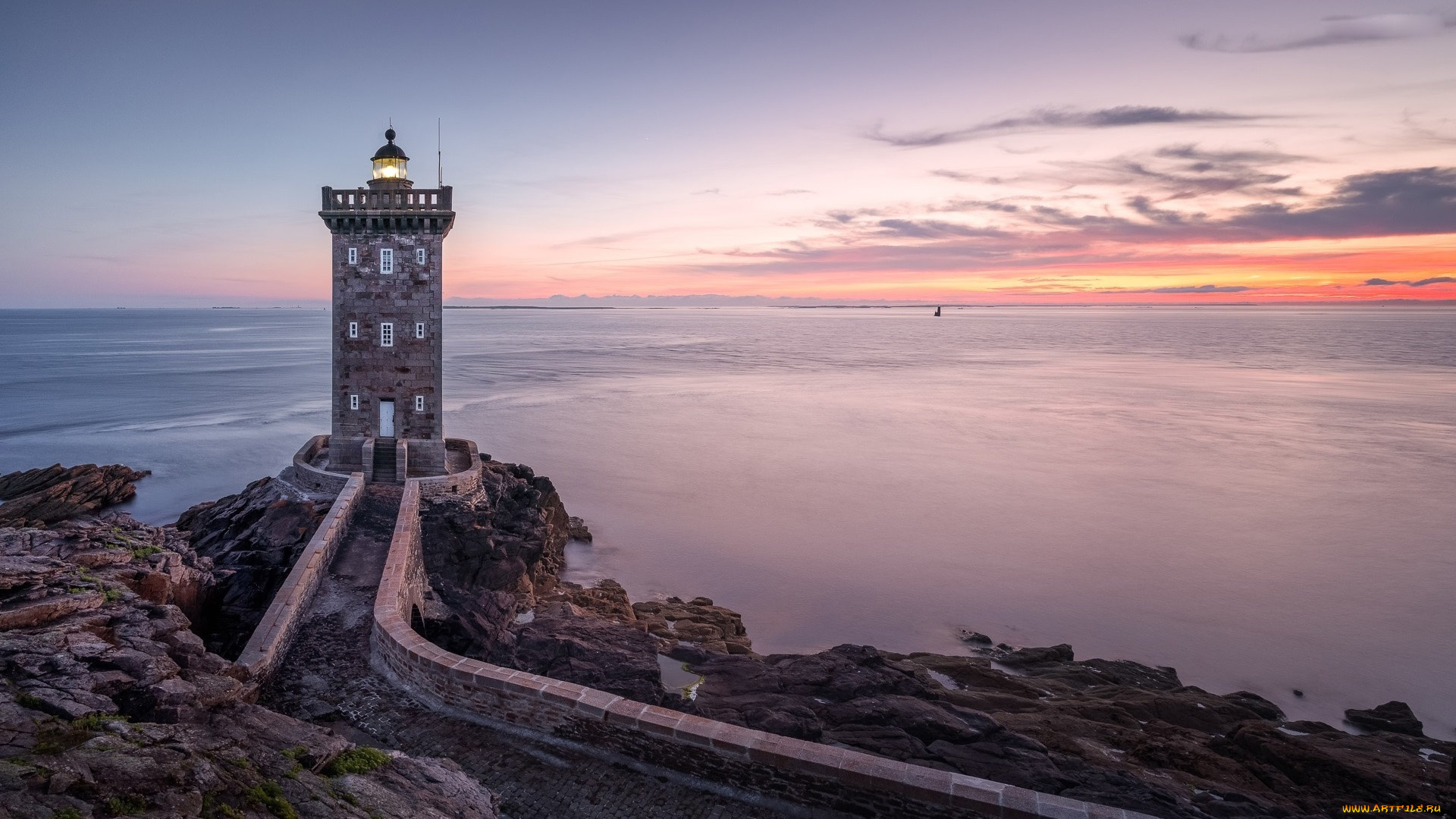 kermorvan, lighthouse, france, природа, маяки, kermorvan, lighthouse