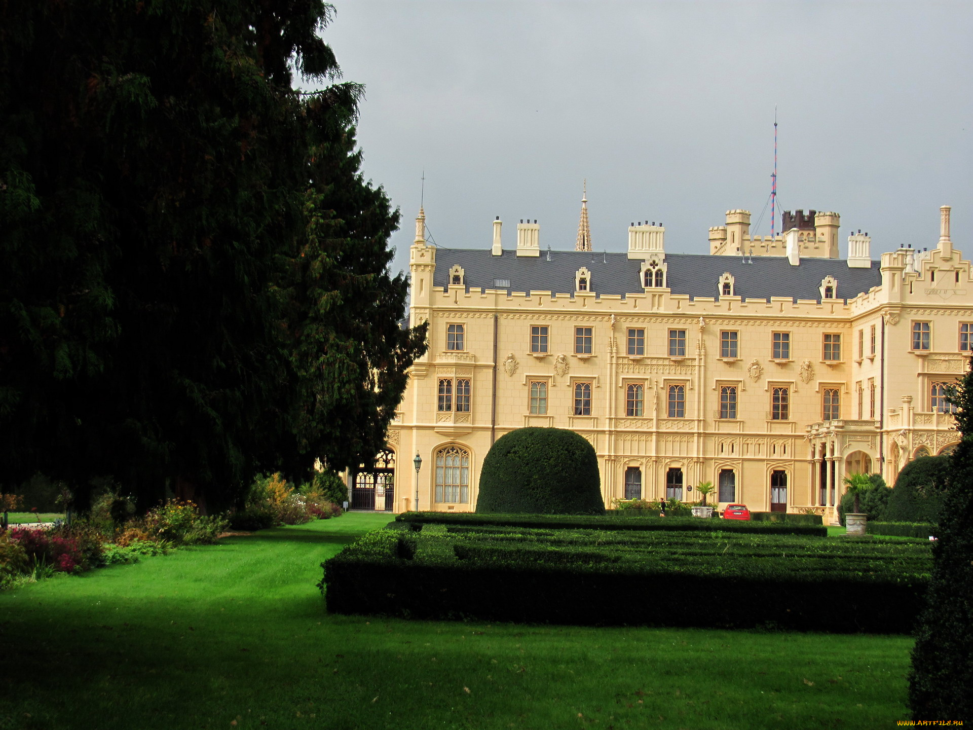 города, замок, леднице, , чехия, lednice, castle