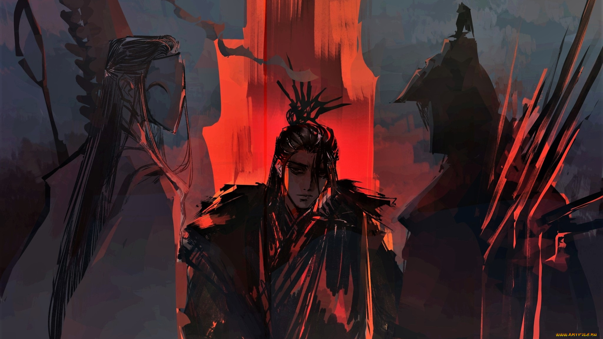 аниме, tian, guan, ci, fu, персонажи