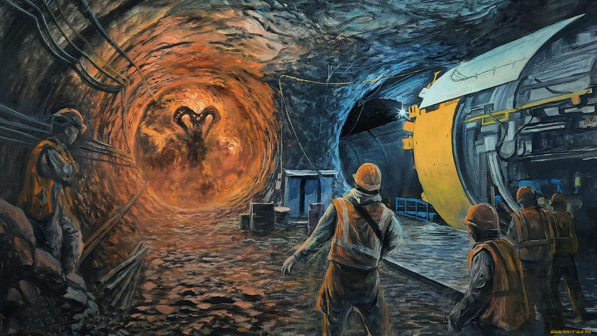 фэнтези, демоны, демон, в, метро