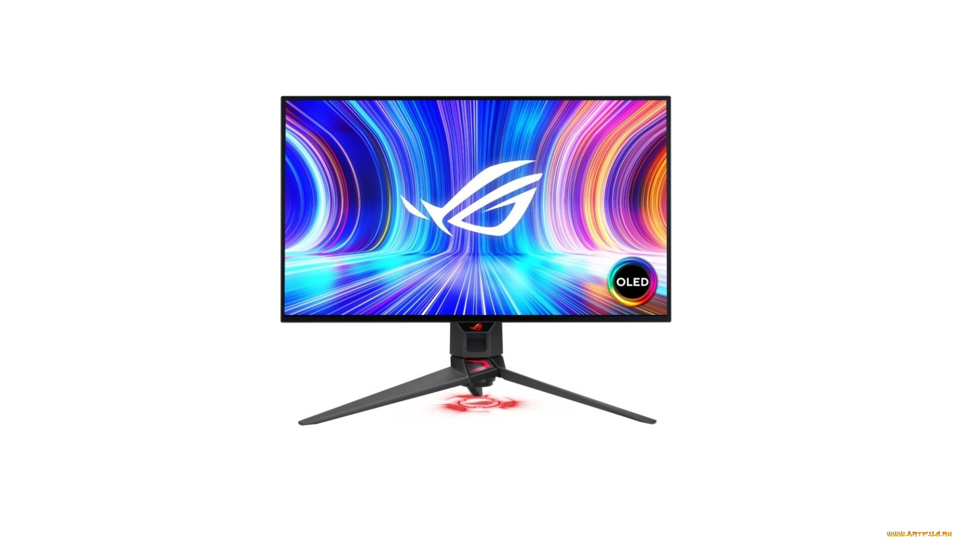 компьютеры, мониторы, , ноутбуки, белый, фон, монитор, электроника, гаджет, hi-tech, asus, асус, oled, rog, swift, pg27aqdm, игровой, swif