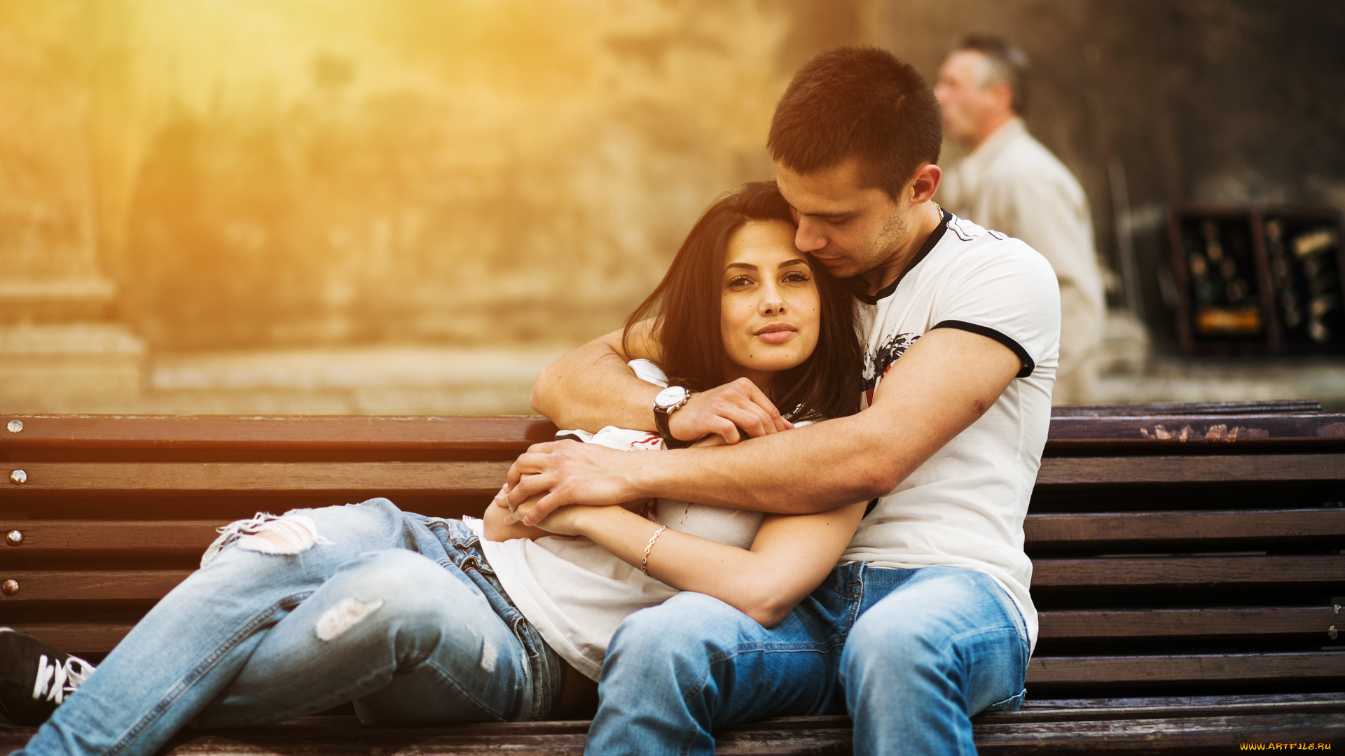 разное, мужчина, женщина, пара, скамейка