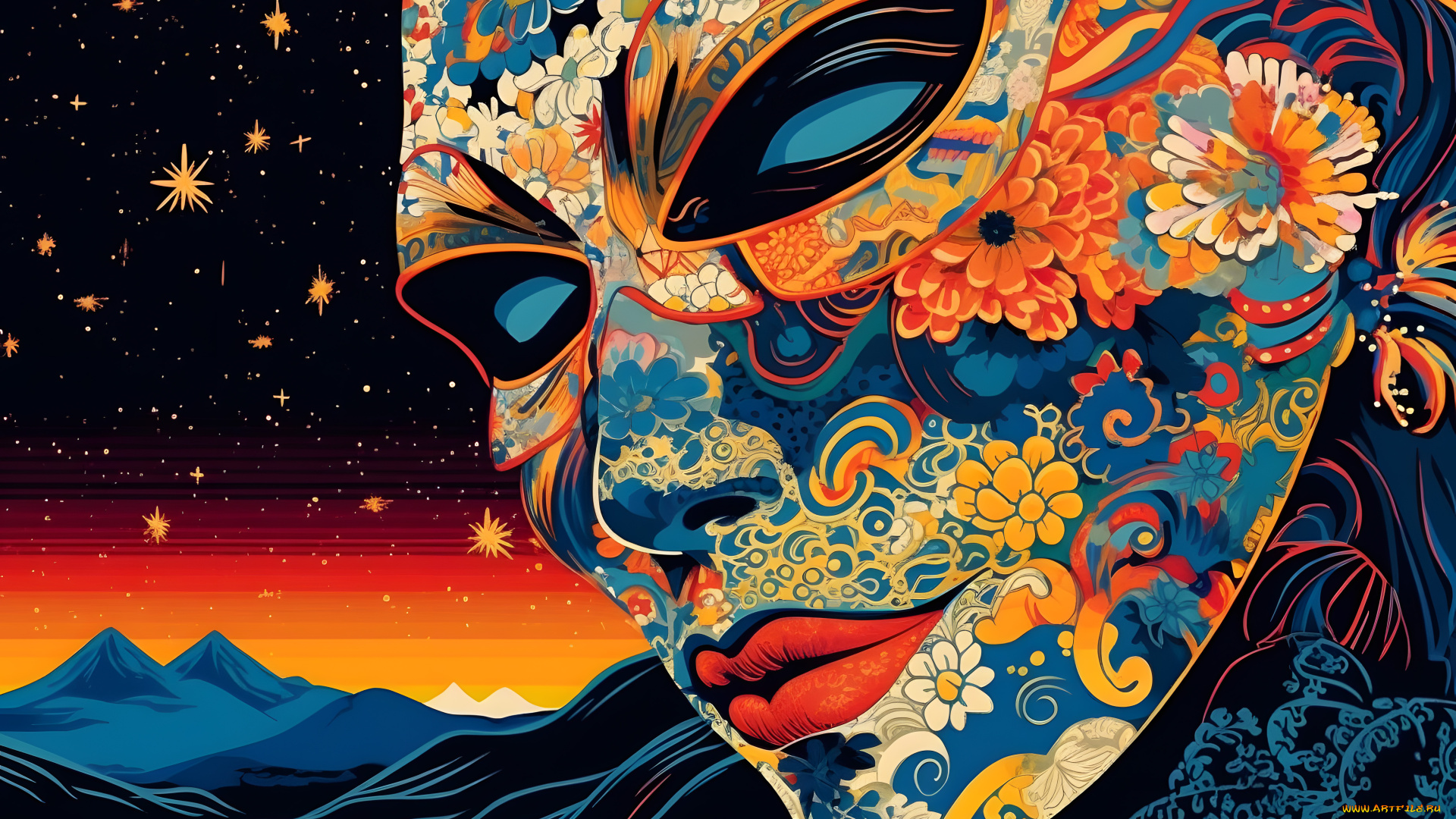 рисованное, -, другое, маска