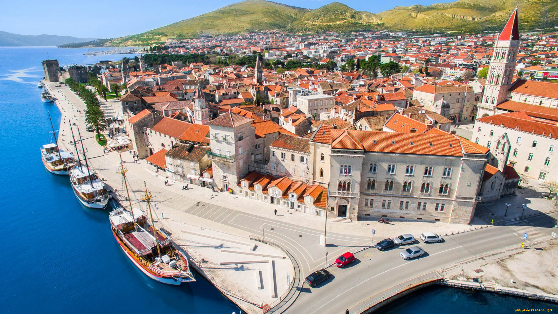 trogir, croatia, города, -, панорамы