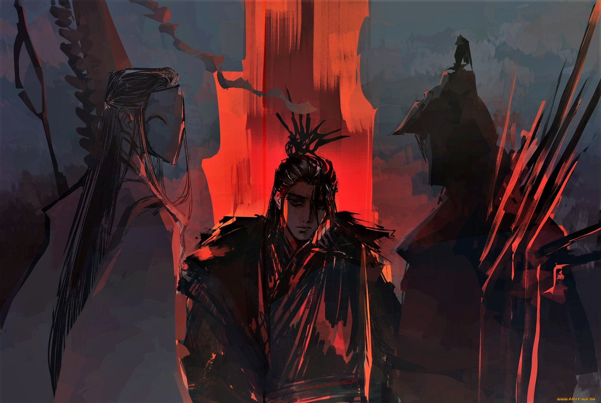 аниме, tian, guan, ci, fu, персонажи