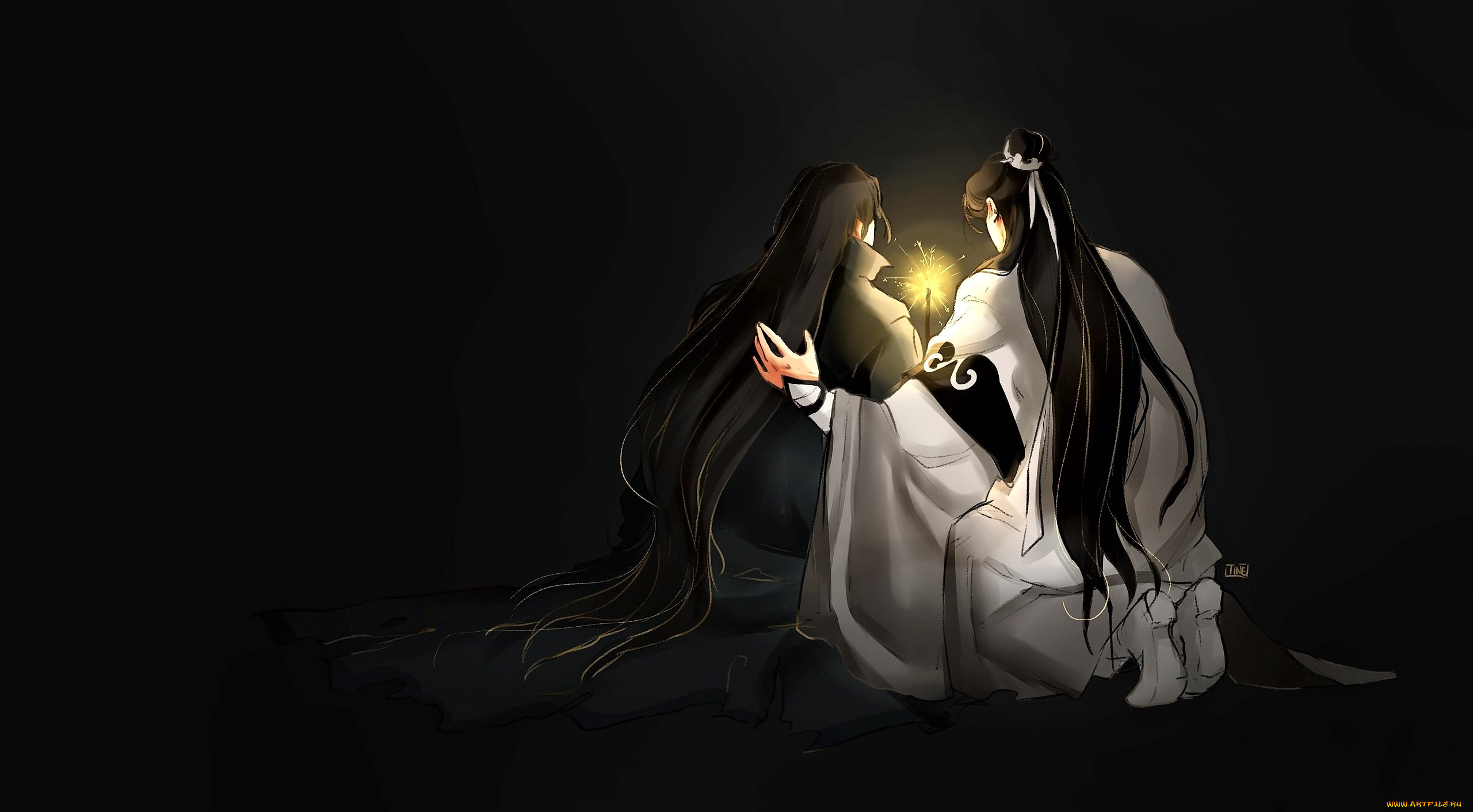 аниме, mo, dao, zu, shi, сун, лань, сяо, синчень, костер