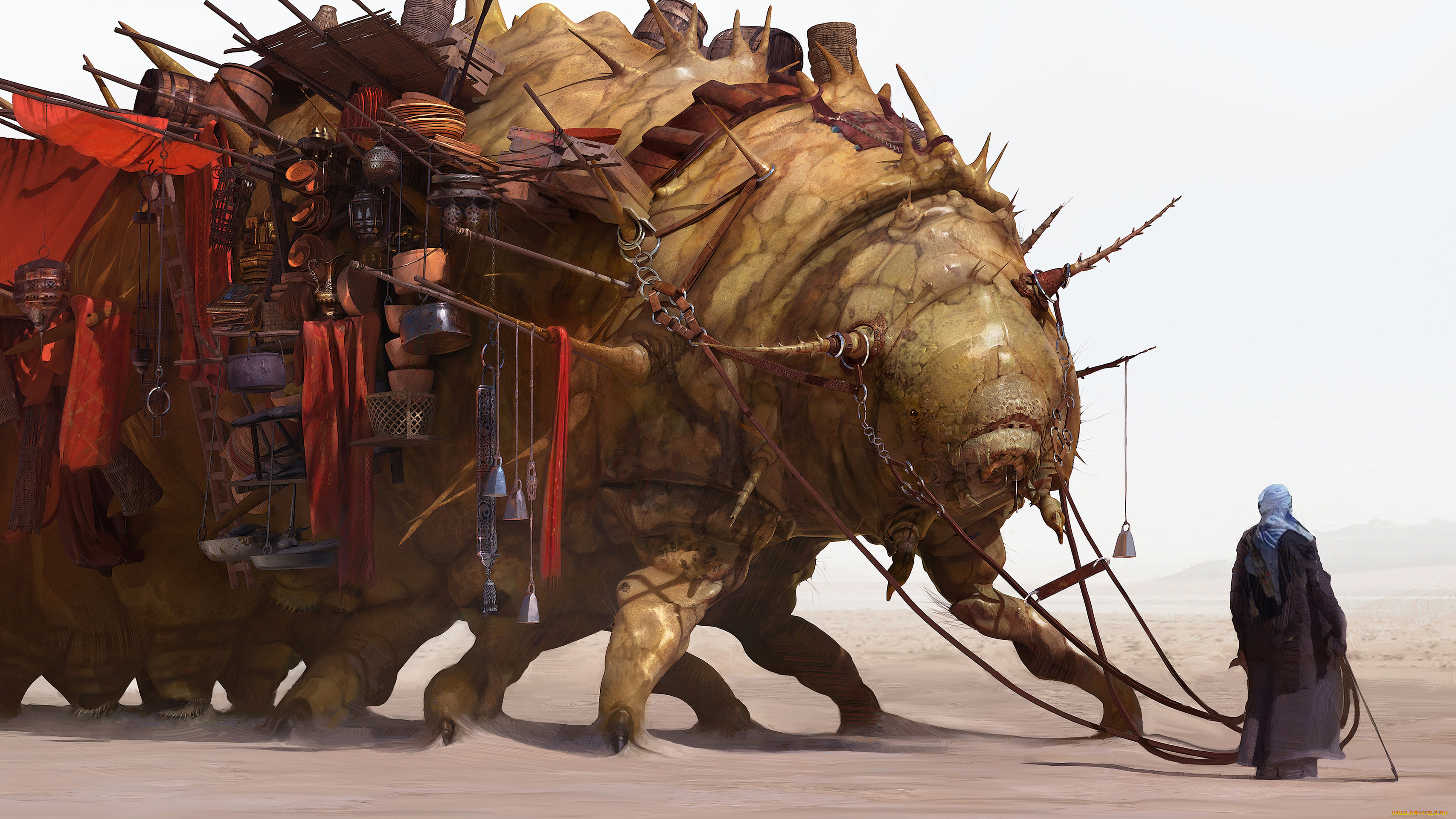 фэнтези, существа, пустыня, существо, кочевник