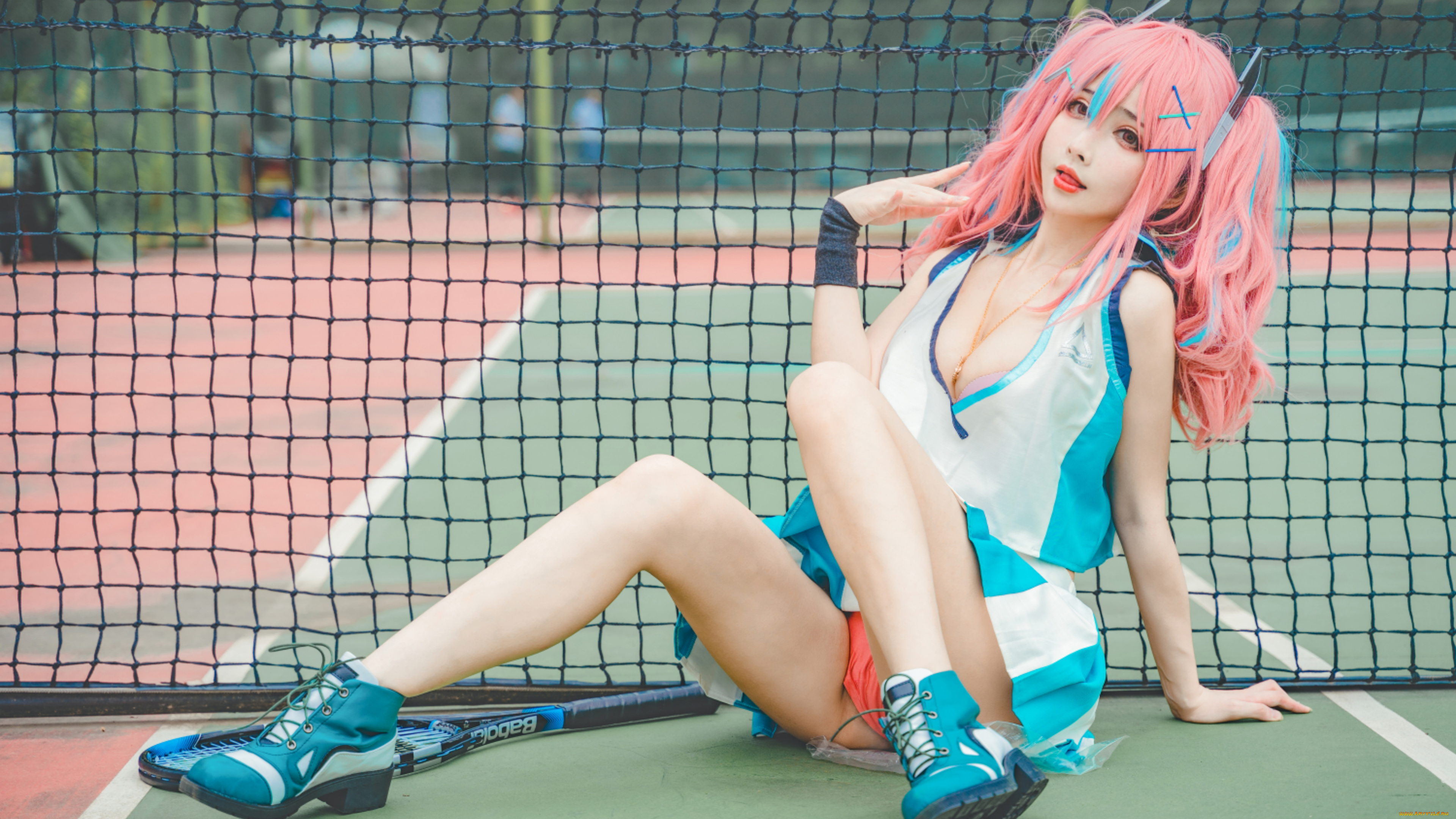 rioko, ryoko, девушки, -, рыжеволосые, и, разноцветные, девушка, фигурка, ножки, секси, трусики, спортивная, площадка, взгляд, волосы