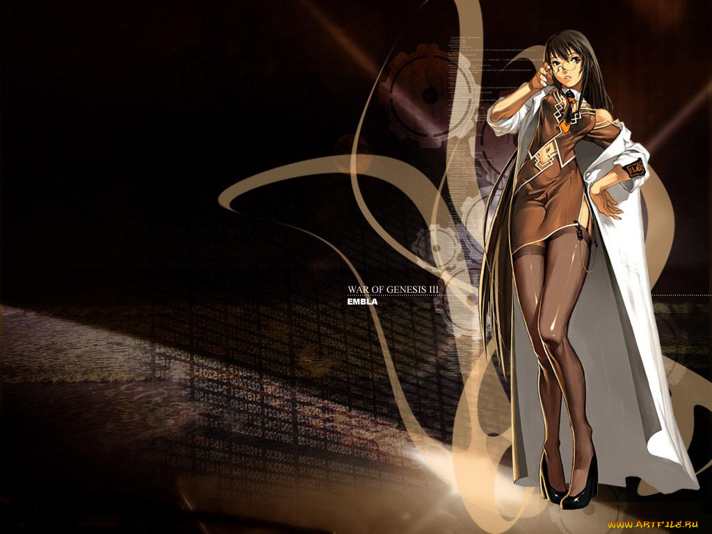 аниме, the, war, of, genesis, iii, девушка, глаза, волосы