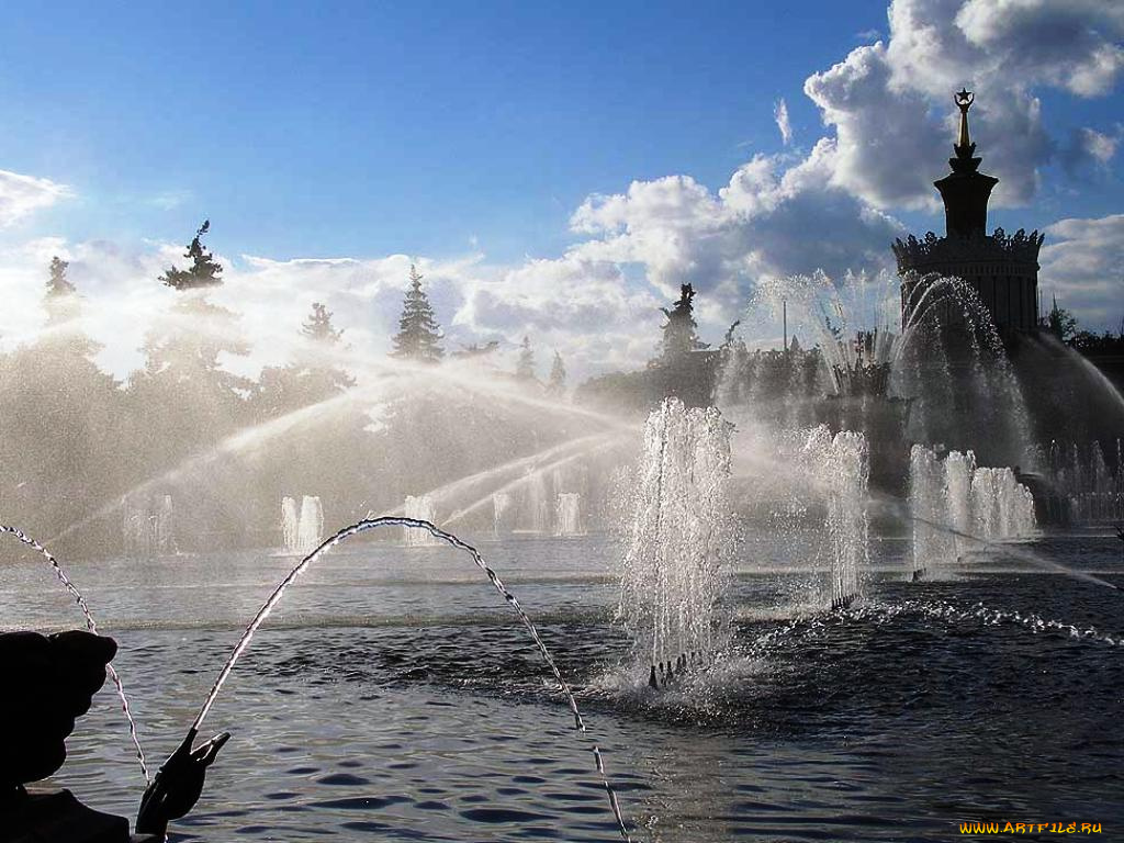 вднх, города, москва, россия