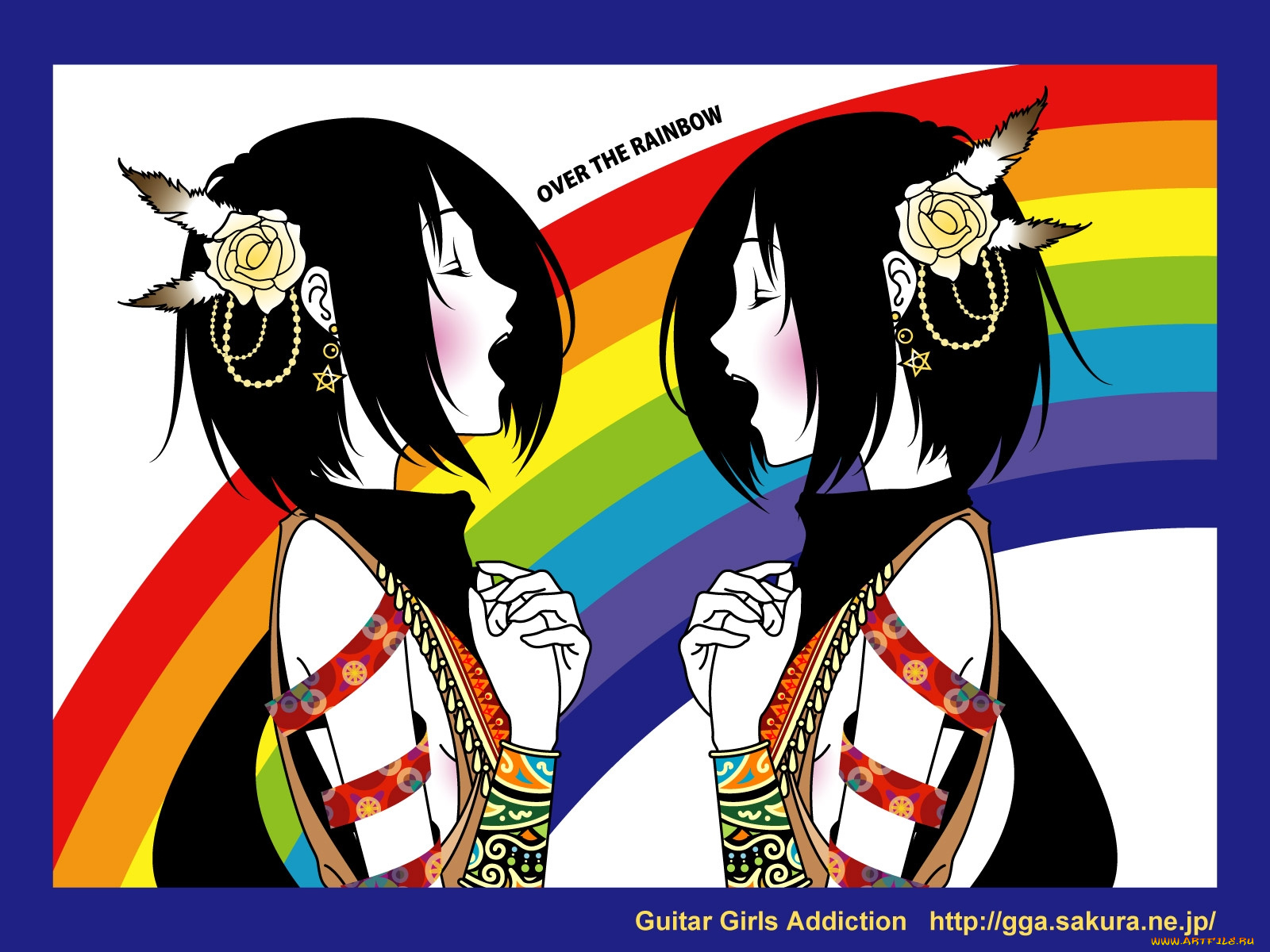 аниме, guitar, girls, addiction