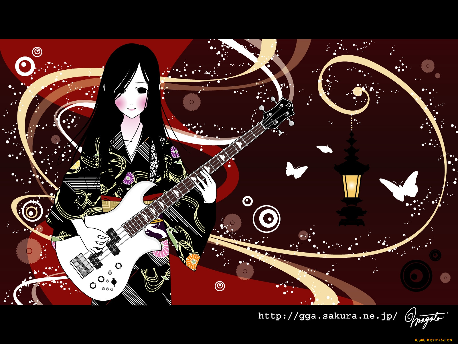 аниме, guitar, girls, addiction