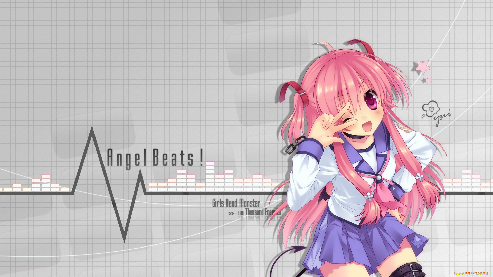 аниме, angel, beats