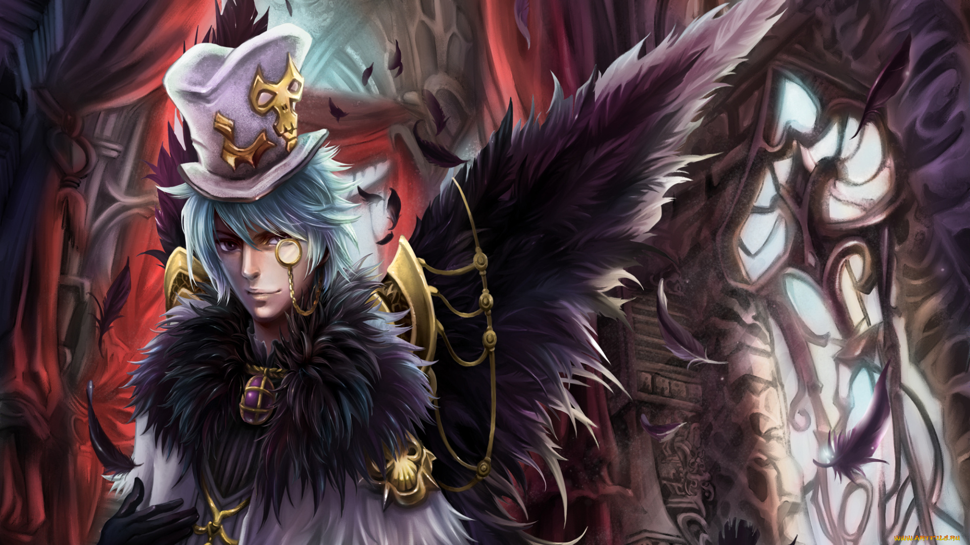 фэнтези, существа, крылья, перья