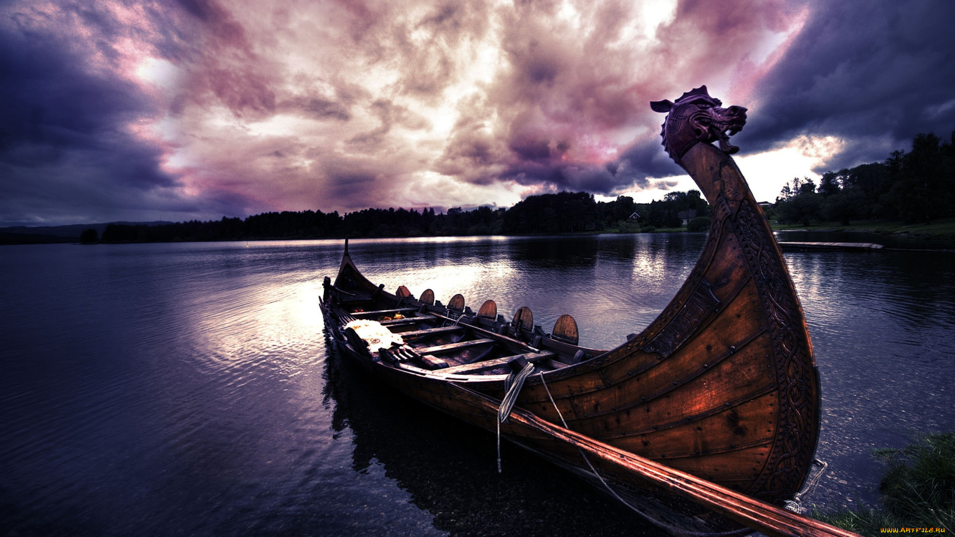 корабли, лодки, шлюпки, небо, природа, лодка, озеро